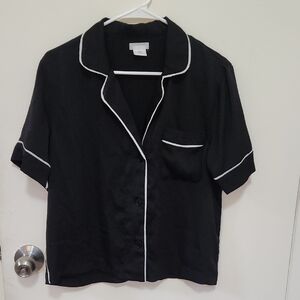 Cooperative Black PJ Shirt with White Trim